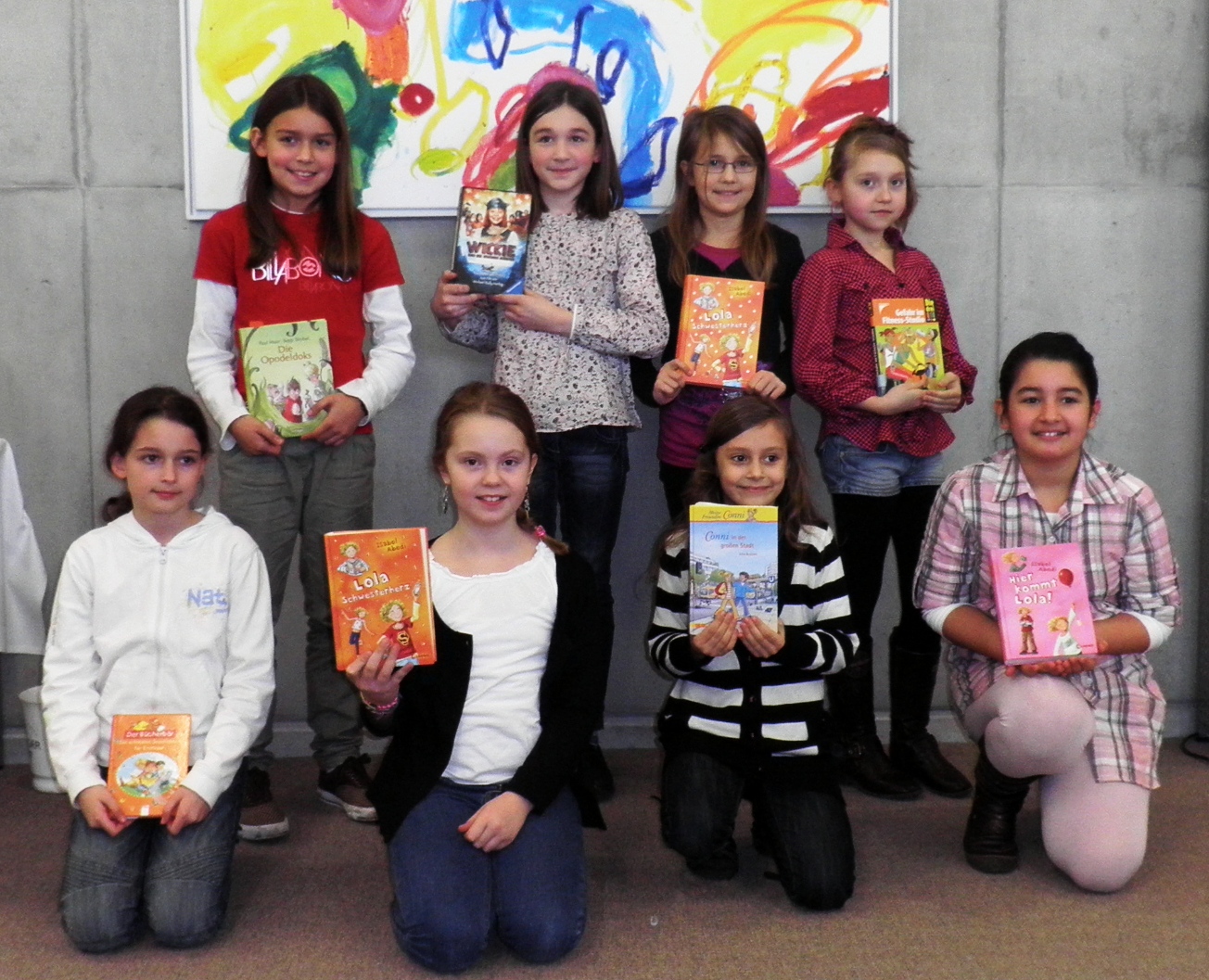 Vorlesewettbewerb 2011-11 - Schulsiegerinnen aus Langen
